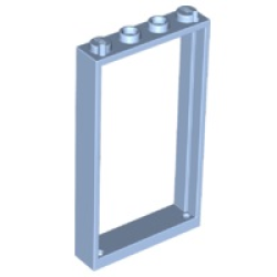 Door, Frame 1 x 4 x 6 with 2 Holes on Top and Bottom - Bright Light Blue Door, Frame 1 x 4 x 6 with 2 Holes on Top and Bottom - Bright Light Blue