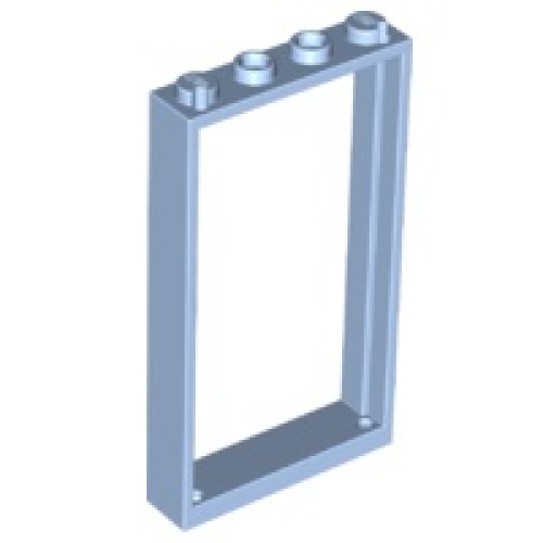 Деталь LEGO 60596 Door, Frame 1 x 4 x 6 with 2 Holes on Top and Bottom - Bright Light Blue
