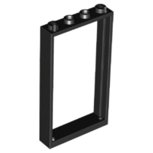 Деталь LEGO 60596 Door, Frame 1 x 4 x 6 with 2 Holes on Top and Bottom - Black