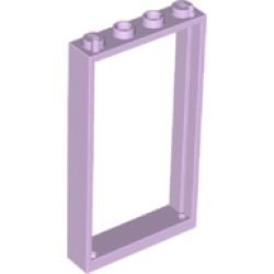 Door, Frame 1 x 4 x 6 with 2 Holes on Top and Bottom - Lavender