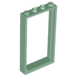 Door, Frame 1 x 4 x 6 with 2 Holes on Top and Bottom - Sand Green
