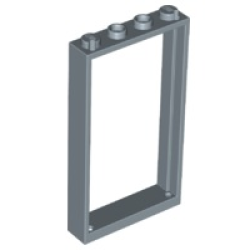 Door, Frame 1 x 4 x 6 with 2 Holes on Top and Bottom - Sand Blue