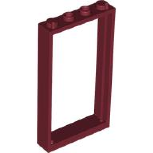 Деталь LEGO 60596 Door, Frame 1 x 4 x 6 with 2 Holes on Top and Bottom - Dark Red
