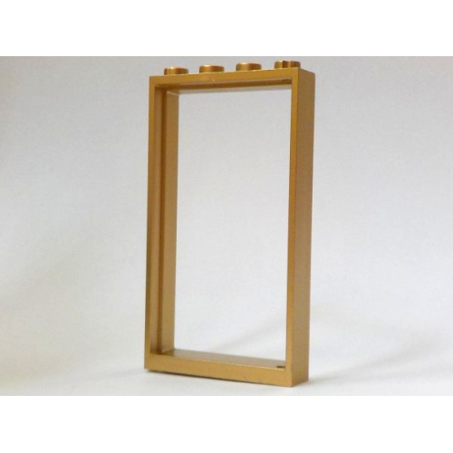 Деталь LEGO 60596 Door, Frame 1 x 4 x 6 with 2 Holes on Top and Bottom - Metallic Gold