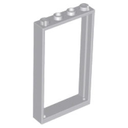 Door, Frame 1 x 4 x 6 with 2 Holes on Top and Bottom - Light Bluish Gray