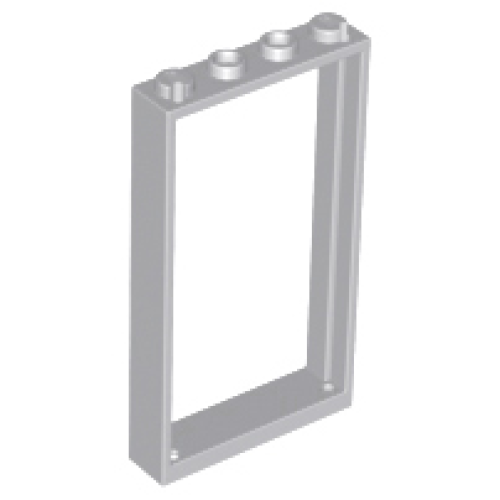 Деталь LEGO 60596 Door, Frame 1 x 4 x 6 with 2 Holes on Top and Bottom - Light Bluish Gray
