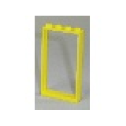 Door, Frame 1 x 4 x 6 with 4 Holes on Top and Bottom - Yellow