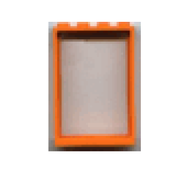 Door, Frame 1 x 4 x 6 with 4 Holes on Top and Bottom - Orange
