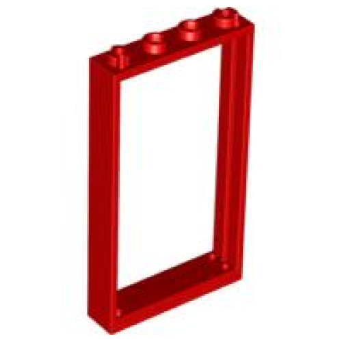 Деталь LEGO 30179 Door, Frame 1 x 4 x 6 with 4 Holes on Top and Bottom - Red