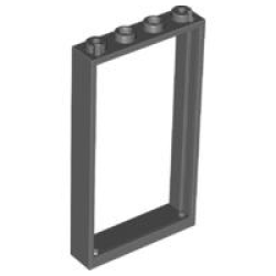 Door, Frame 1 x 4 x 6 with 4 Holes on Top and Bottom - Dark Bluish Gray