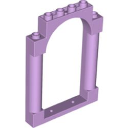 Door, Frame 1 x 6 x 7 Arched with Notches and Rounded Pillars - Lavender