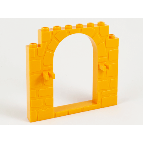 Деталь LEGO 40242 Door, Frame 1 x 8 x 6 Arched with Clips and Stone Profile - Medium Orange