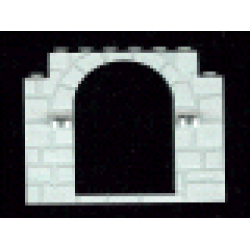 Door, Frame 1 x 8 x 6 Arched with Clips and Stone Profile - Light Gray