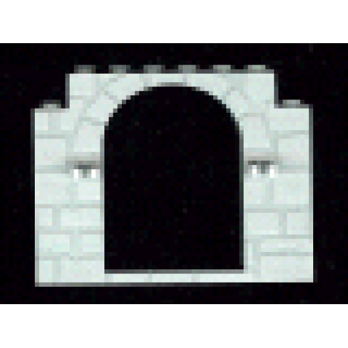 Деталь LEGO 40242 Door, Frame 1 x 8 x 6 Arched with Clips and Stone Profile - Light Gray