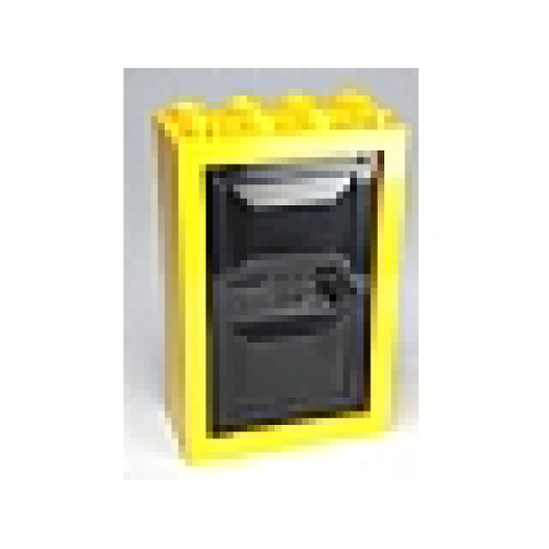Деталь LEGO 4130c05 Door, Frame 2 x 4 x 5 with Black Door 1 x 4 x 5 (4130 / 4131) - Yellow