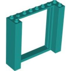 Door, Frame 2 x 8 x 6 - Dark Turquoise Door, Frame 2 x 8 x 6 - Dark Turquoise