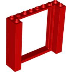 Door, Frame 2 x 8 x 6 - Red Door, Frame 2 x 8 x 6 - Red