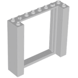 Door, Frame 2 x 8 x 6 - Light Bluish Gray Door, Frame 2 x 8 x 6 - Light Bluish Gray