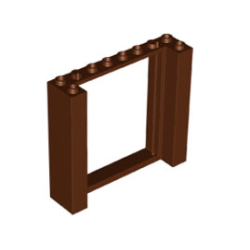 Door, Frame 2 x 8 x 6 - Reddish Brown Door, Frame 2 x 8 x 6 - Reddish Brown