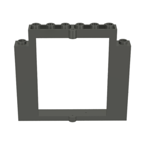 Деталь LEGO 40253 Door, Frame 2 x 8 x 6 Swivel without Bottom Notches - Dark Gray