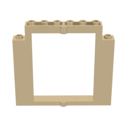 Door, Frame 2 x 8 x 6 Swivel without Bottom Notches - Tan Door, Frame 2 x 8 x 6 Swivel without Bottom Notches - Tan
