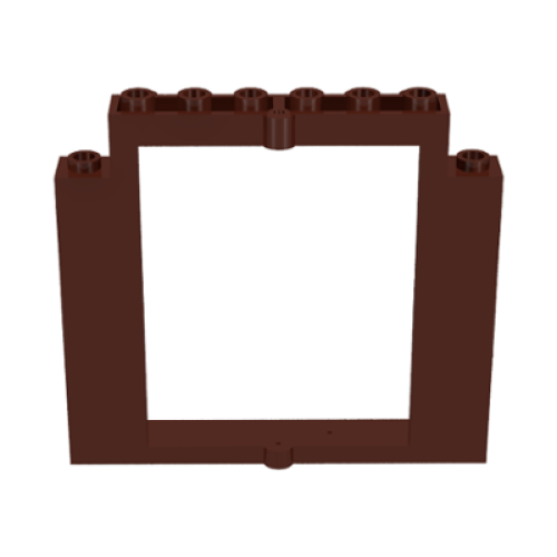 Деталь LEGO 40253 Door, Frame 2 x 8 x 6 Swivel without Bottom Notches - Brown