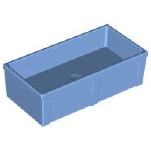 Деталь LEGO 61896 Duplo Animal Accessory Feeding Trough 2 x 4 x 1 with Straight Sides - Medium Blue