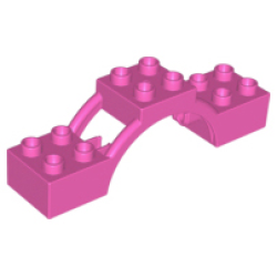 Duplo Arch 2 x 8 x 2 with Support - Dark Pink