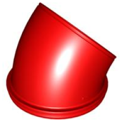 Duplo Ball Tube 45 degrees - Red