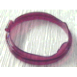 Duplo Ball Tube Cover Ring with Hinge and Wavy Edge - Trans-Red