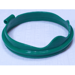 Duplo Ball Tube Cover Ring with Hinge and Wavy Edge - Green