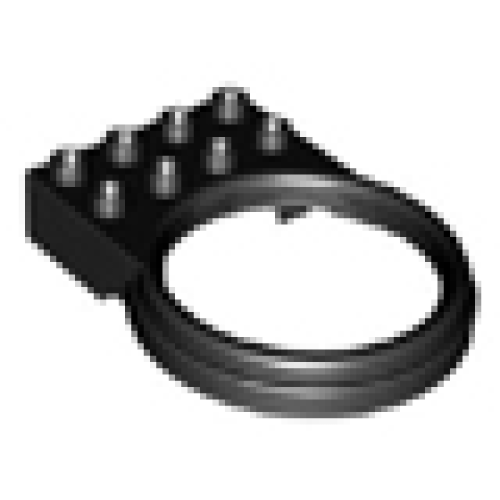 Деталь LEGO 42029 Duplo Ball Tube Holder with 2 x 4 Brick Base - Black