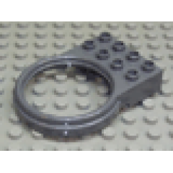 Duplo Ball Tube Holder with 2 x 4 Brick Base - Dark Bluish Gray