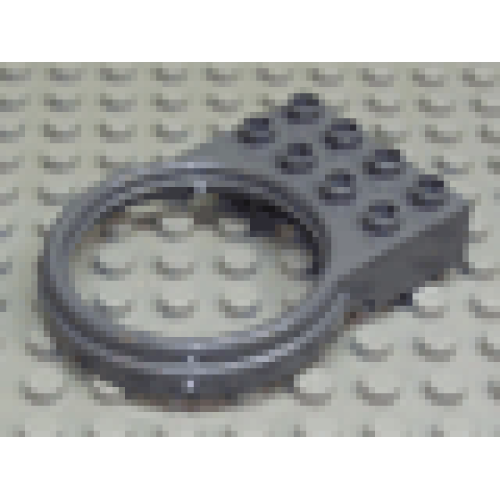 Деталь LEGO 42029 Duplo Ball Tube Holder with 2 x 4 Brick Base - Dark Bluish Gray