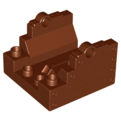 Duplo Cannon Base 4 x 4 - Reddish Brown Duplo Cannon Base 4 x 4 - Reddish Brown