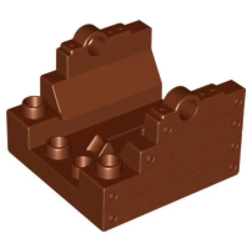 Деталь LEGO 54849 Duplo Cannon Base 4 x 4 - Reddish Brown