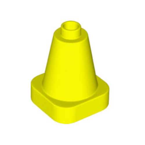 Деталь LEGO 47408 Duplo Cone 2 x 2 x 2 Square Base - Neon Yellow
