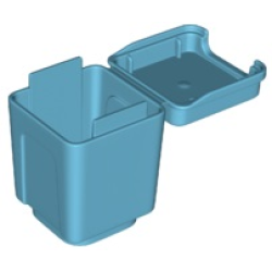 Duplo Container Garbage Can with Lid - Medium Azure Duplo Container Garbage Can with Lid - Medium Azure