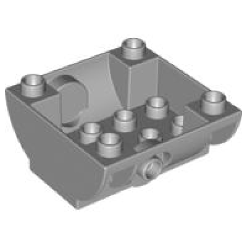 Деталь LEGO 59559 Duplo Container Tank Lower Section with Outlet for Hose - Light Bluish Gray