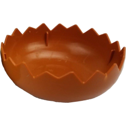 Duplo Egg Base with Jagged Edge - Dark Orange Duplo Egg Base with Jagged Edge - Dark Orange