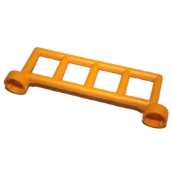 Duplo Fence 1 x 6 x 1 1/2 Railing with 5 Posts - Bright Light Orange Duplo Fence 1 x 6 x 1 1/2 Railing with 5 Posts - Bright Light Orange
