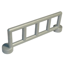 Duplo Fence 1 x 6 x 1 1/2 Railing with 5 Posts - Pearl Light Gray Duplo Fence 1 x 6 x 1 1/2 Railing with 5 Posts - Pearl Light Gray