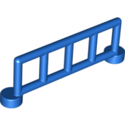 Duplo Fence 1 x 6 x 1 1/2 Railing with 5 Posts - Blue Duplo Fence 1 x 6 x 1 1/2 Railing with 5 Posts - Blue