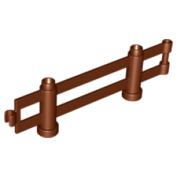 Duplo Fence 1 x 10 x 2, Interlocking - Reddish Brown Duplo Fence 1 x 10 x 2, Interlocking - Reddish Brown