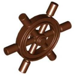 Duplo Boat Helm / Ship's Wheel - Reddish Brown Duplo Boat Helm / Ship's Wheel - Reddish Brown