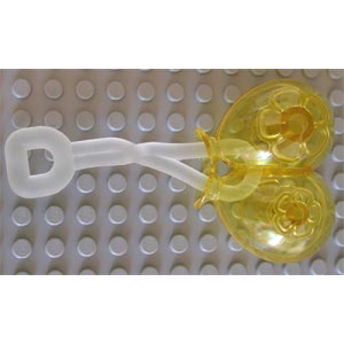 Деталь LEGO 31432c01 Duplo Utensil Balloons with Frosted Trans-Clear Flexible Rubber Handle - Trans-Yellow