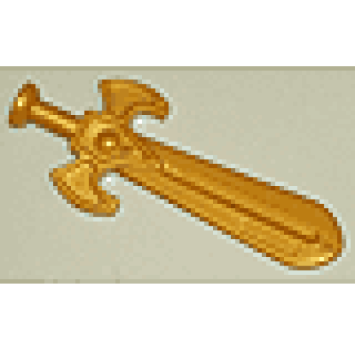 Деталь LEGO 51714 Duplo Utensil Sword - Thick - Pearl Gold