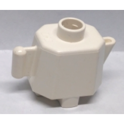Duplo Utensil Teapot / Coffeepot, Indented Base - White