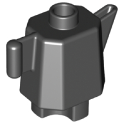 Duplo Utensil Teapot / Coffeepot, Indented Base - Black