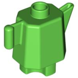 Duplo Utensil Teapot / Coffeepot, Indented Base - Bright Green